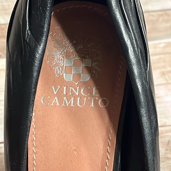 Vince Camuto Black Leather Stiletto Heels Size 9B/38 - Picture 2 of 13